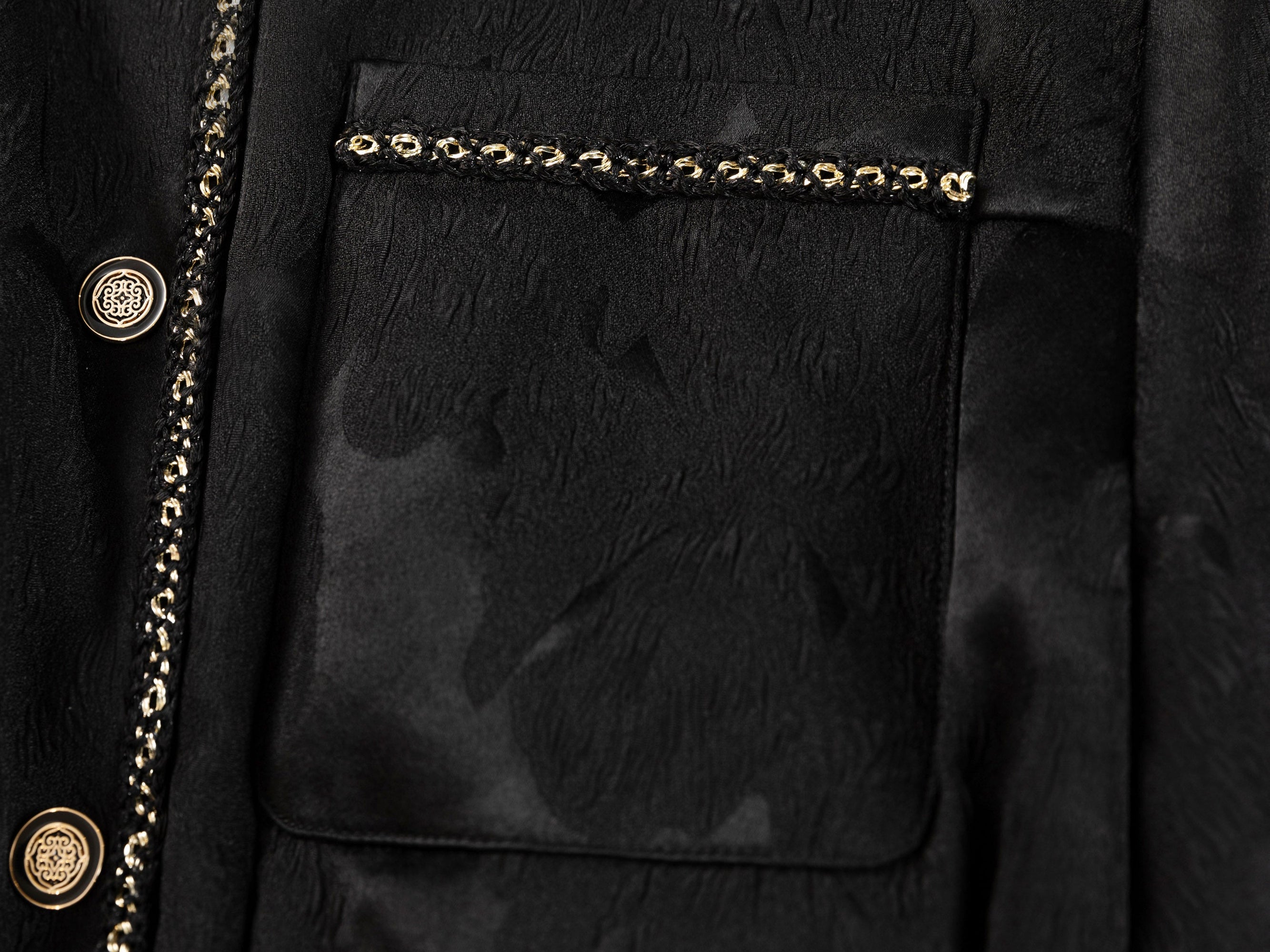 Textured Pattern Jacket | Black