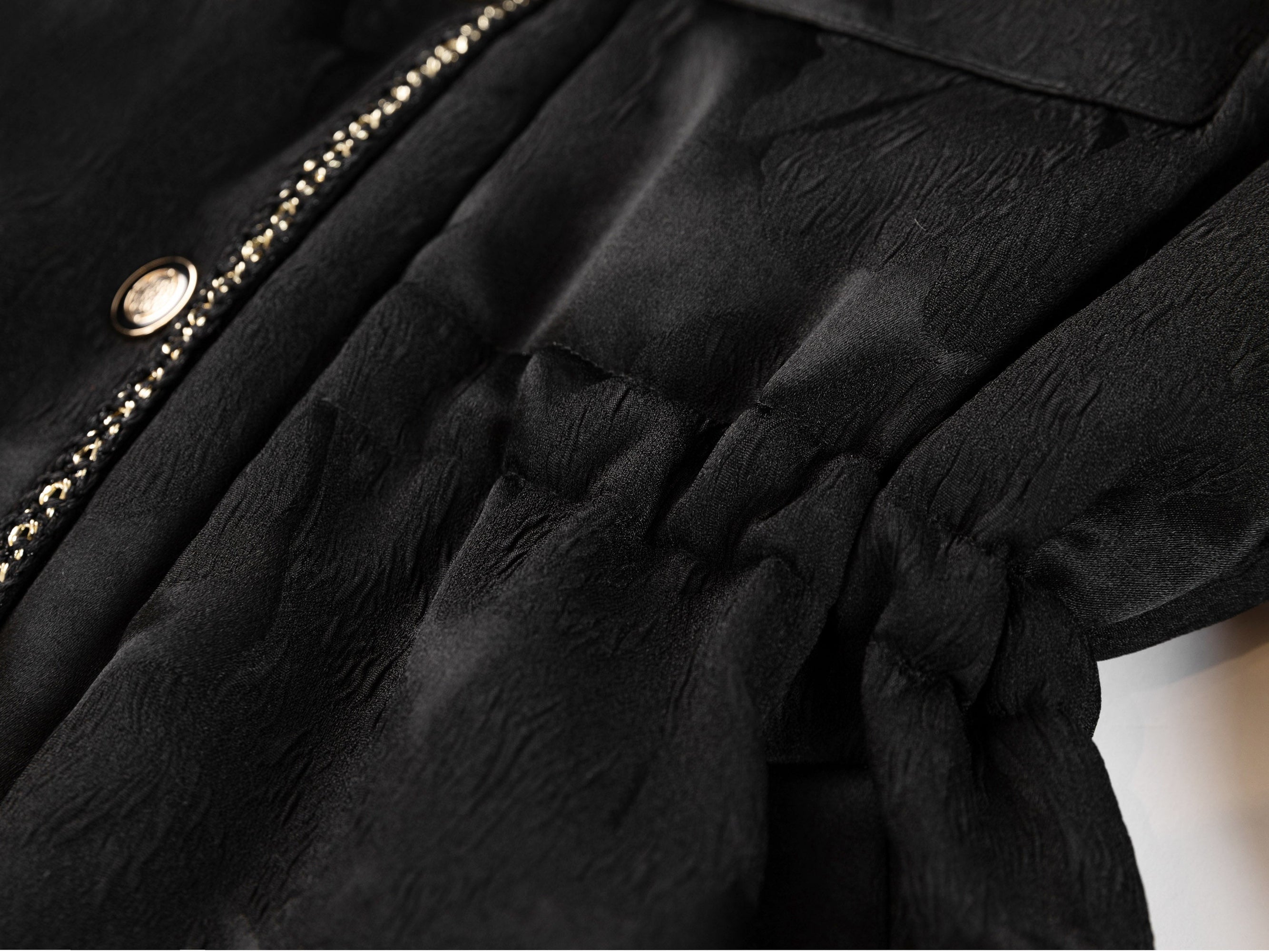 Textured Pattern Jacket | Black