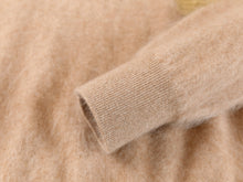 Floral Turtleneck Knit Sweater | Beige