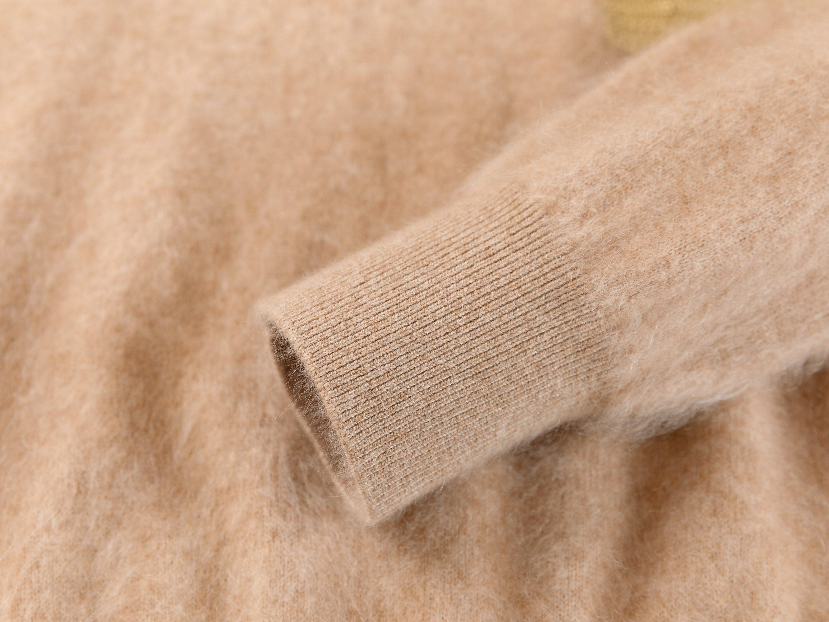 Floral Turtleneck Knit Sweater | Beige