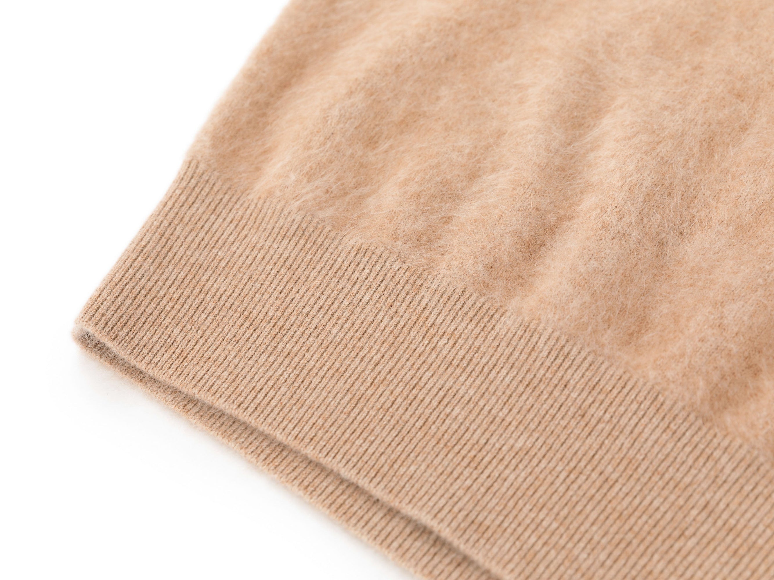 Floral Turtleneck Knit Sweater | Beige