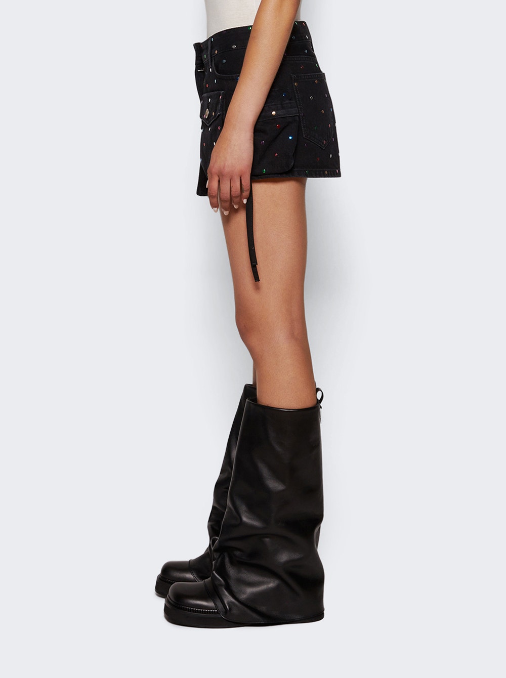 The Attico | Fay Mini Skirt | Black