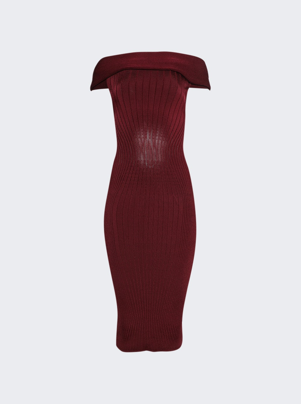 Women | Mugler | Off-shoulder Sculpting Dress | Red