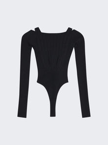 Women | Mugler | Sculpting Knit Bodysuit | Black