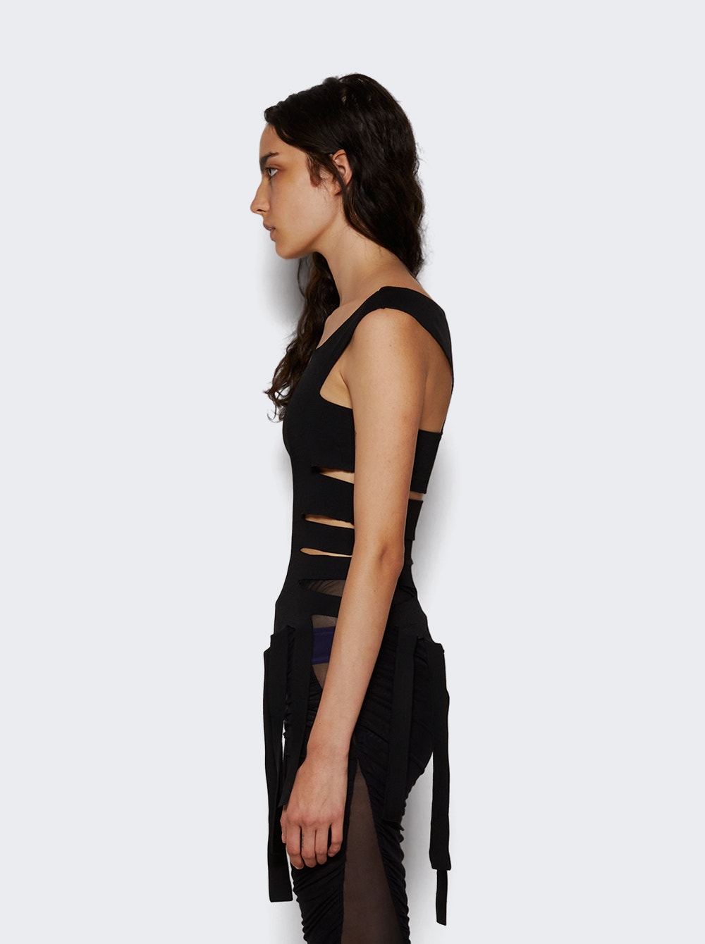 Women | Mugler | Bandage Knitted Top | Black