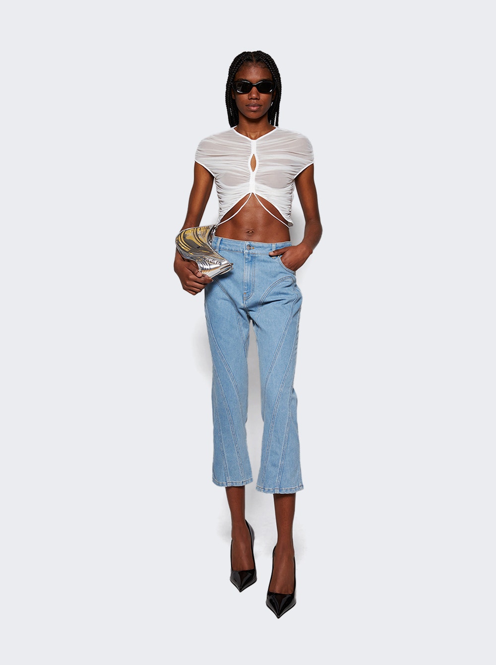 Women | Mugler | Trousers Light | Blue