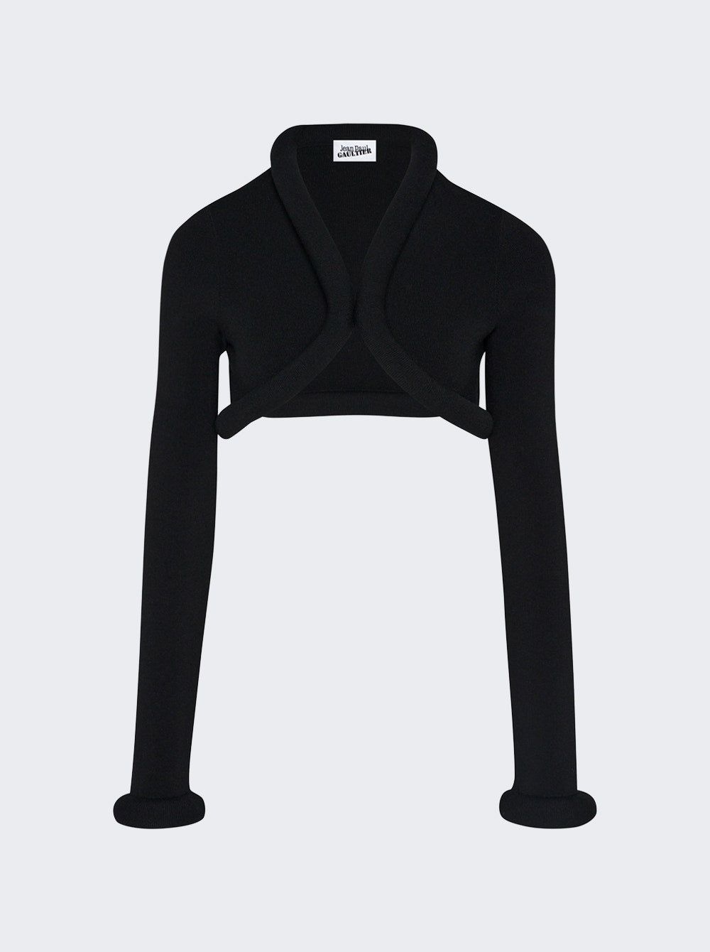 Women | Jean Paul Gaultier | Cropped Cardigan With Foam Detail | Black