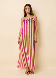 Womens | Ayden Dress Crinkle Sheer | South Beach Stripe