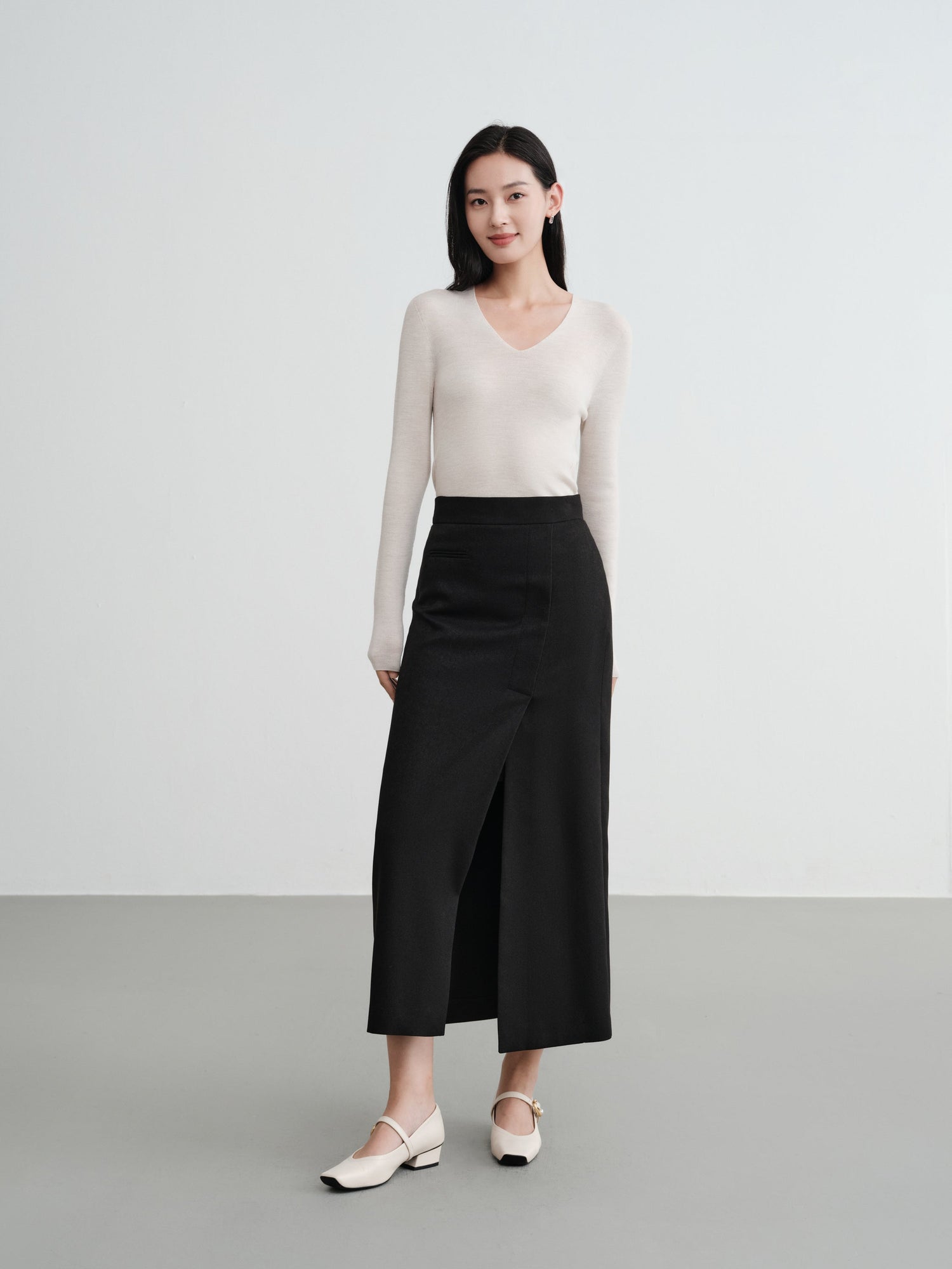Machine Washable Wool Seamless Base Layer Top | White