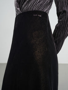 Mulberry Silk Velvet Fishtail Skirt | Black