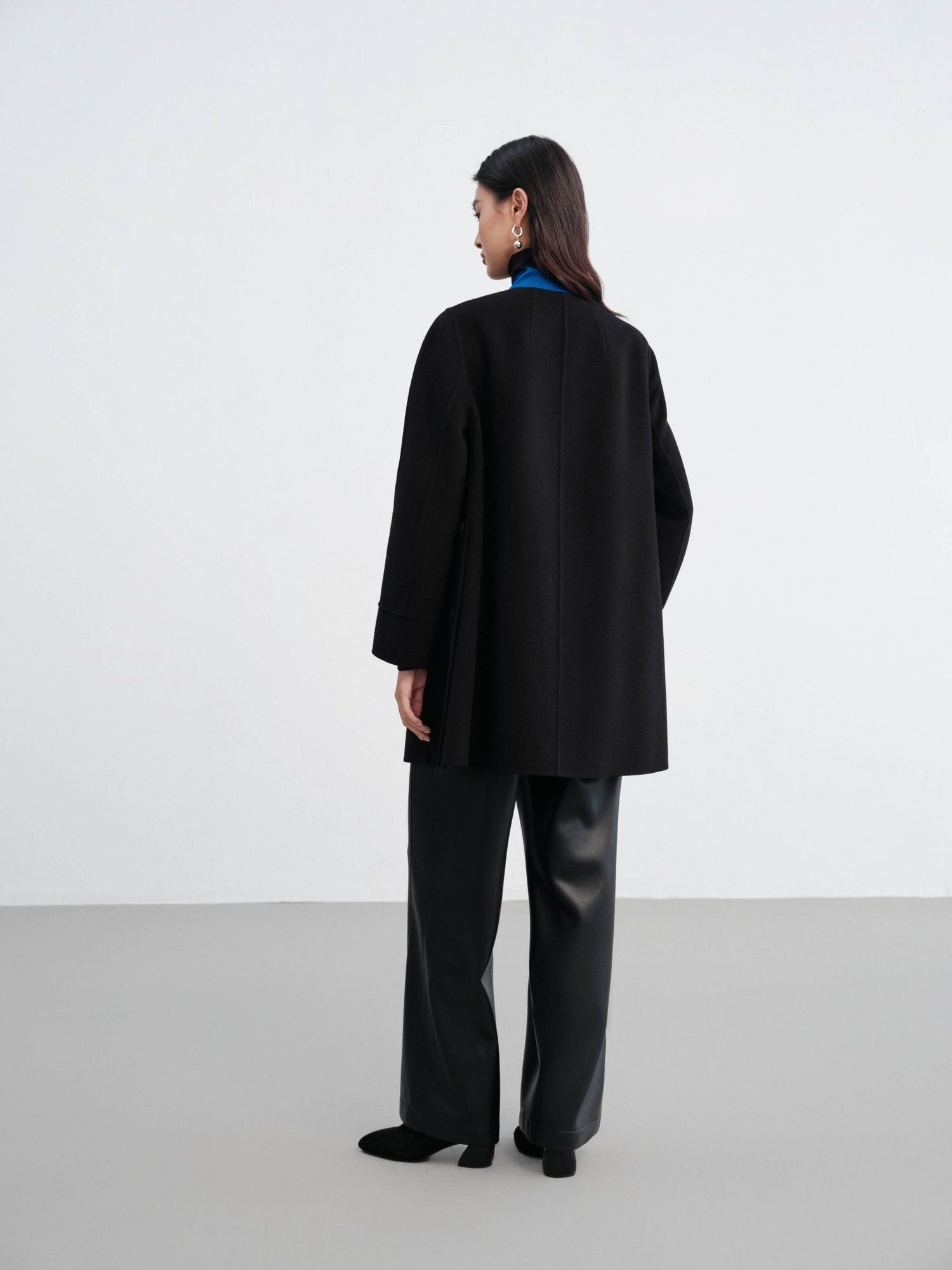Wool Woolen Jacket | Black