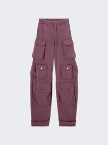 Women | The Attico | Fern Cargo Sweatpants Faded Mauve | Purple