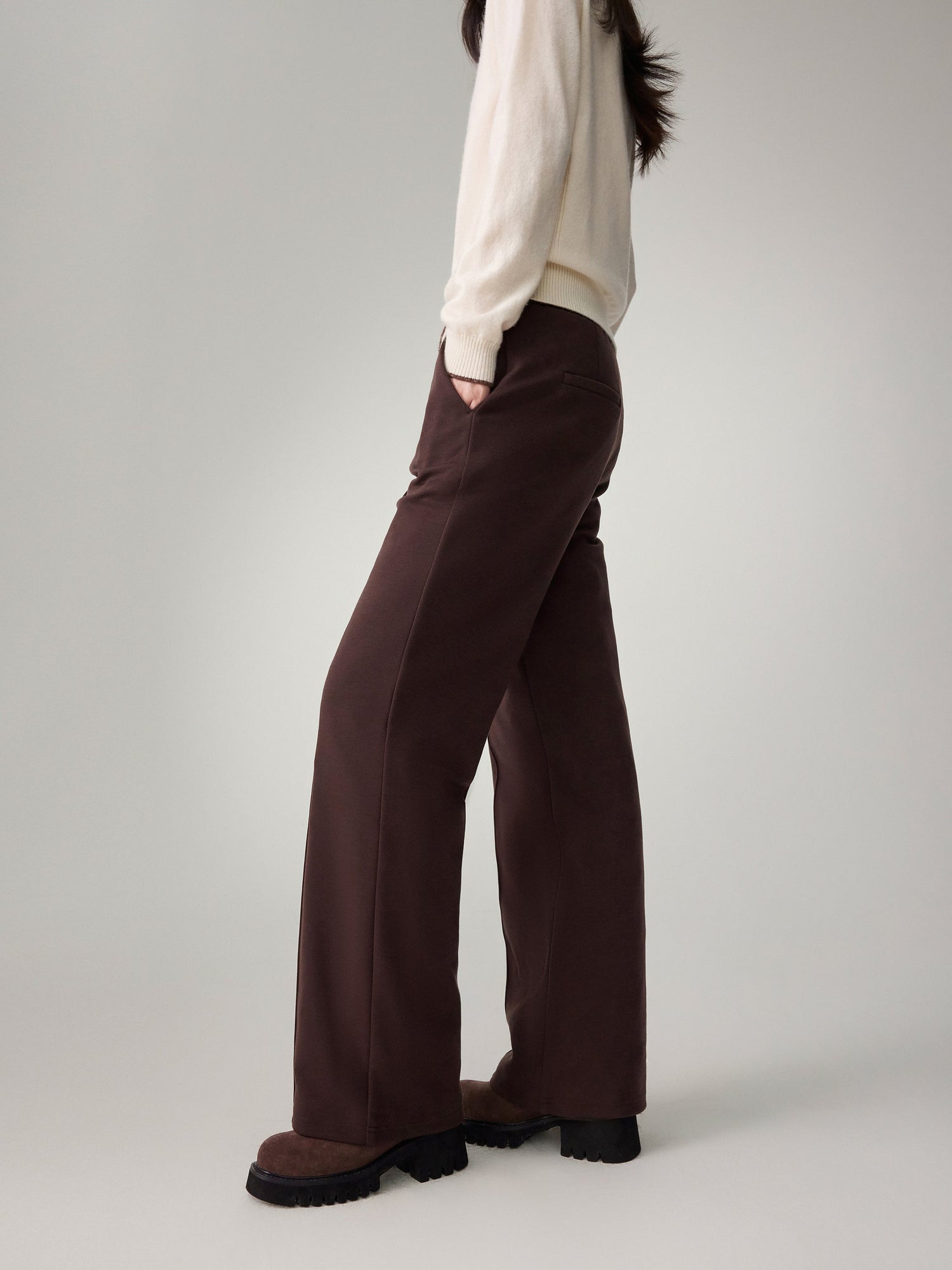 Lightweight Warm Puffer Goose Down Down Pants | Brown