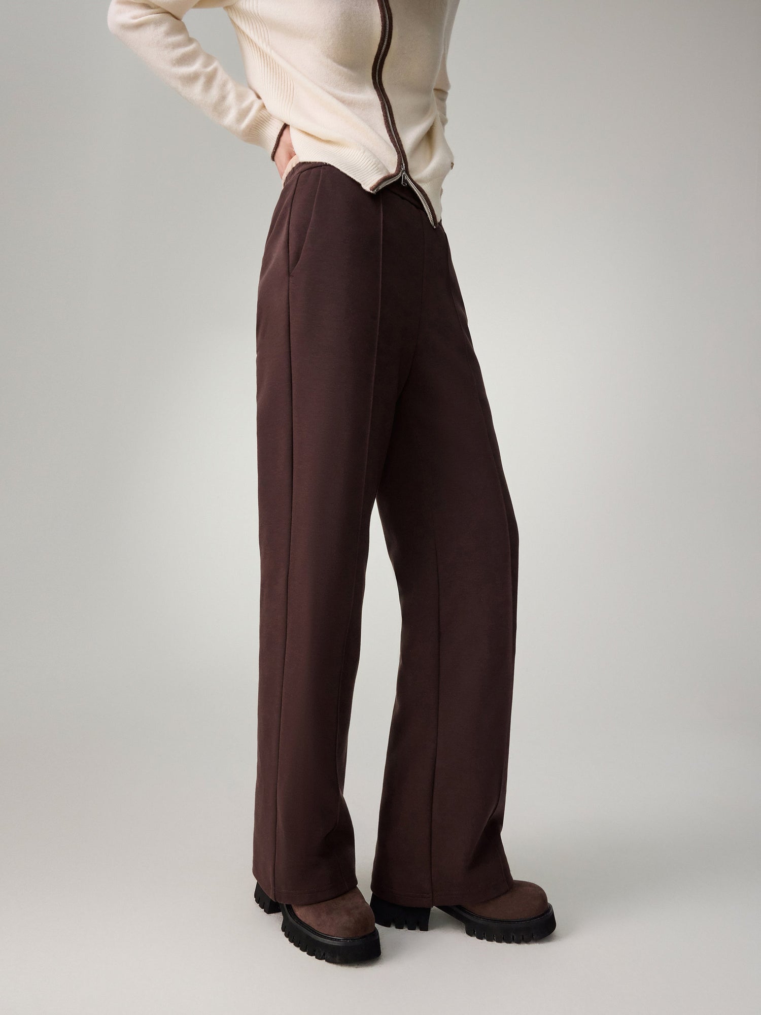 Lightweight Warm Puffer Goose Down Down Pants | Brown