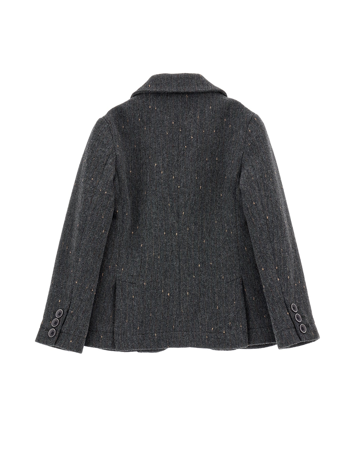 Boys | Two-Button Herringbone Blazer | Medium Grey