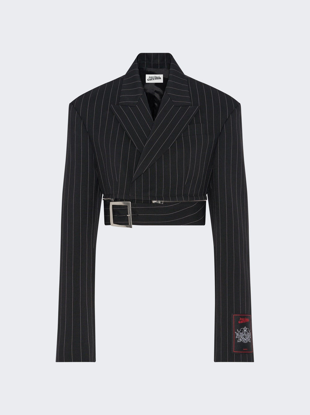Women | Jean Paul Gaultier | Pinstripe Cropped Tailored Jacket & Black & White