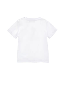 Boys | Printed Cotton T-Shirt | White