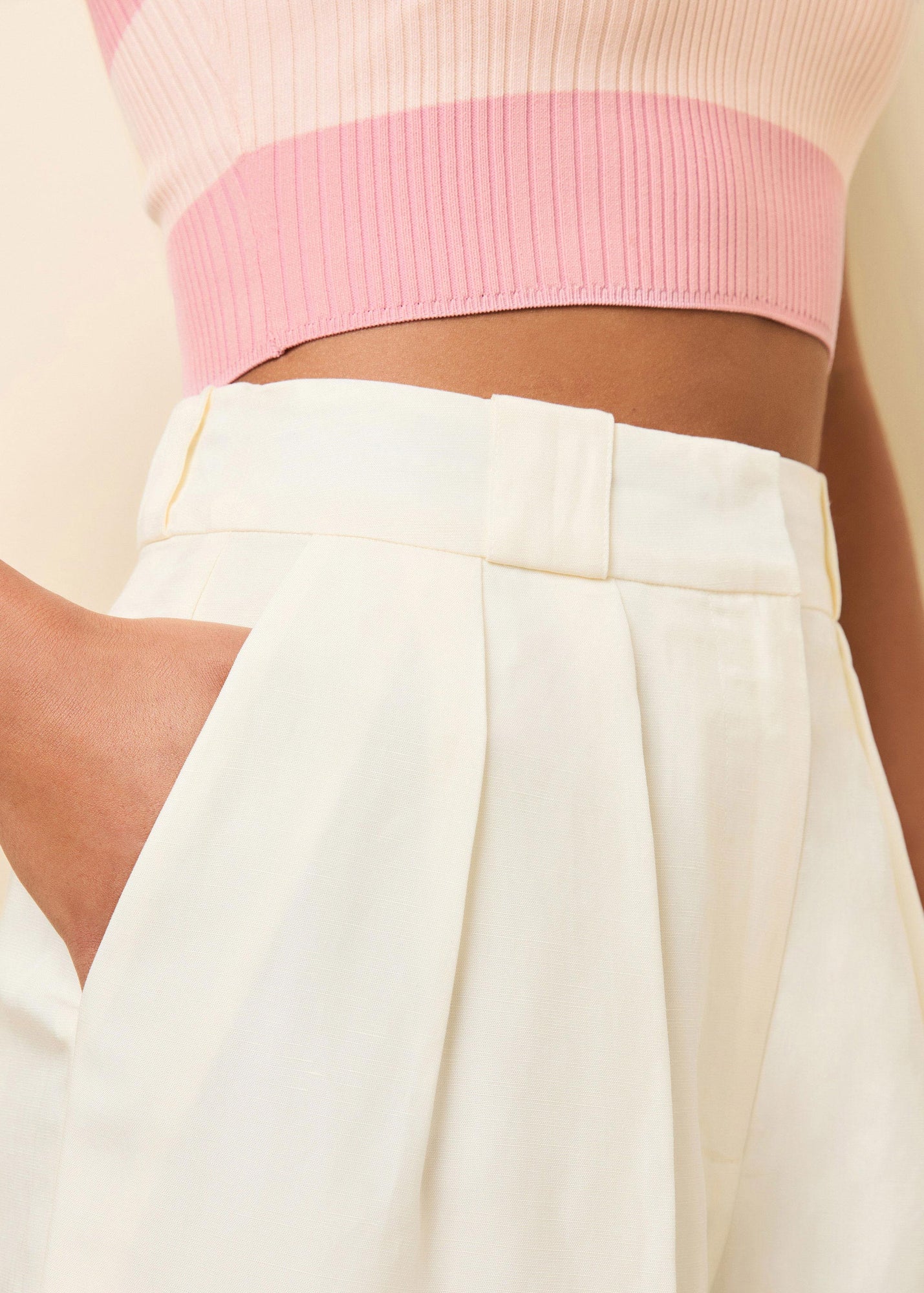 Lalleen Linen Short Brule - Solid & Striped
