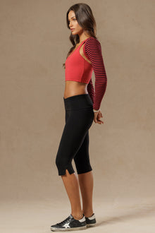 Women | Vintage Stripe Dancer Shrug | Crimson