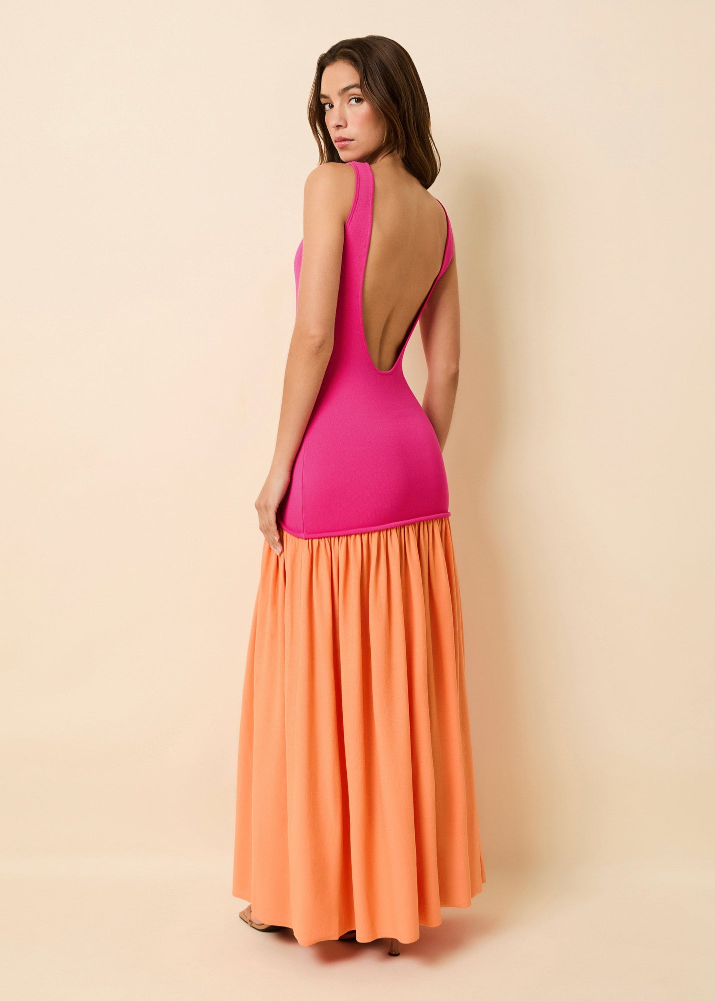 Womens | Camila Dress | Orange Soda/Paradise Pink