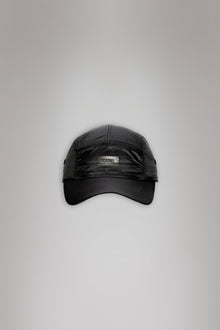 RAINS 5 Panel Ripstop Cap Black Headwear