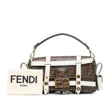 Fendi | Pre-Owned Zucca Glazed Fabric Cage Baguette Satchel - II | Brown