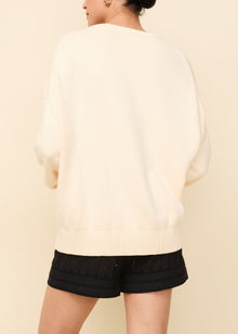 Reva Cotton Sweater Clay - Solid & Striped