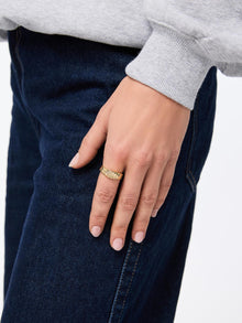 14K Gold Plated Botanica Braided Statement Band Rings For Women Ana Luisa Lydia