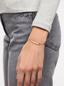 14K Gold Plated Engravable Heart Adjustable Charm Bracelets For Women Ana Luisa Mindy Bracelet