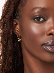 14K Gold Plated Love Vday Heart Arrow Paired Set Huggie Hoops Earring Charms Ana Luisa Cupids Heart Charm Huggies