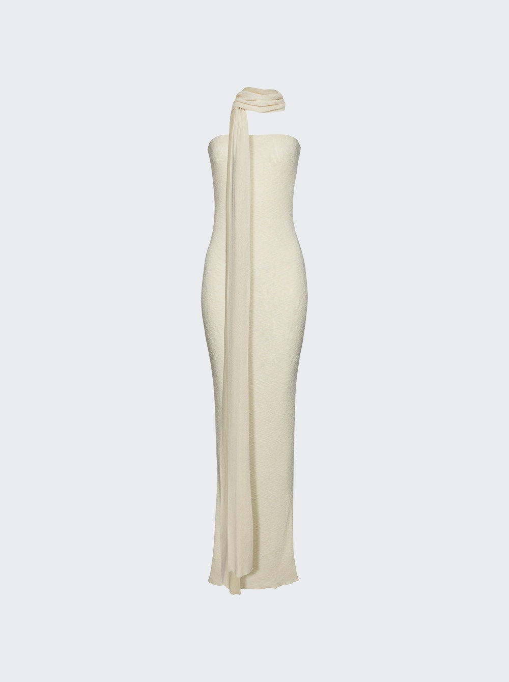 Women | Magda Butrym | Knit Tube Scarf Dress | Cream