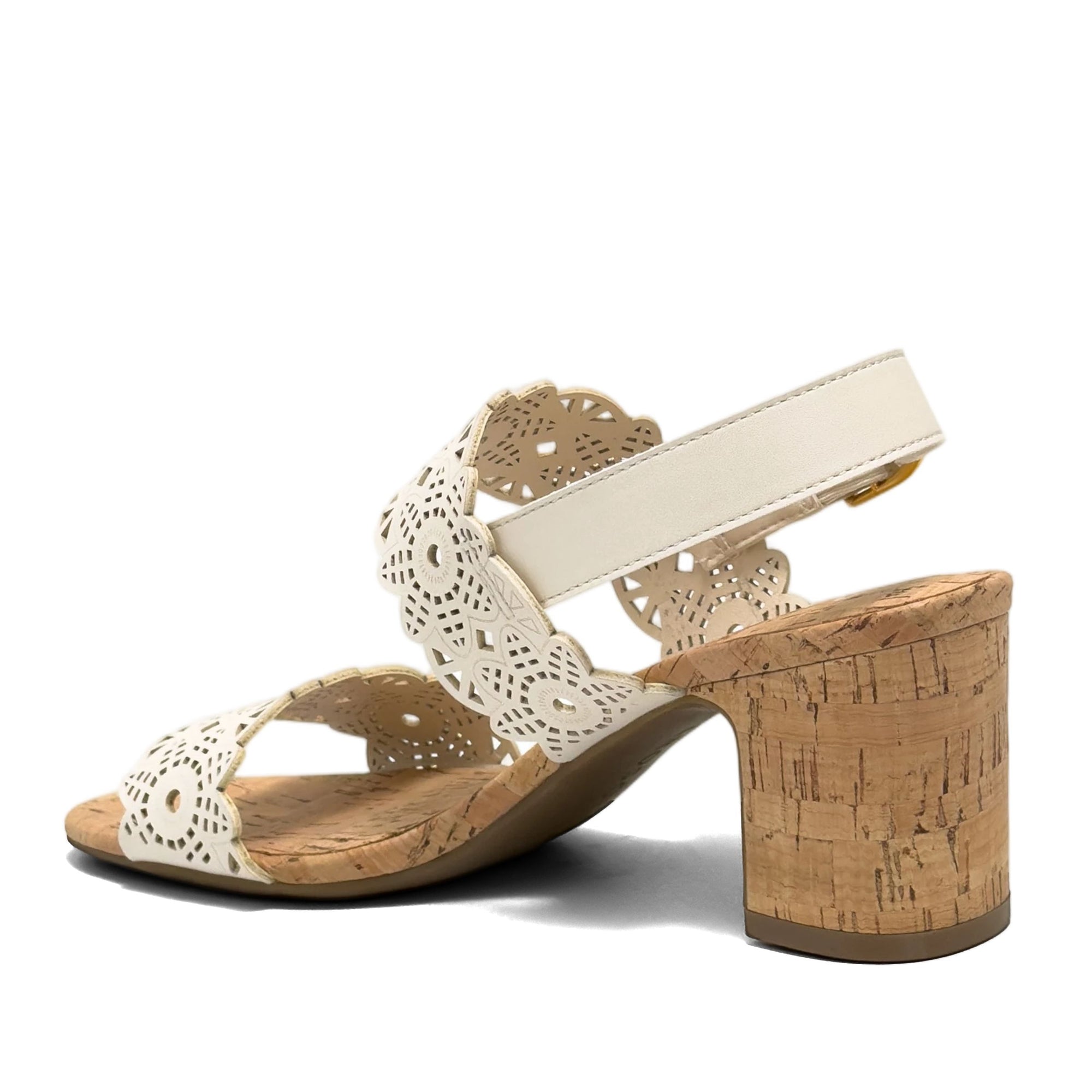 Glen Sandal Heel | Eggnog Perf Faux Nappa