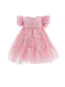 Girls | Glitter Tulle Dress | Pink/Silver