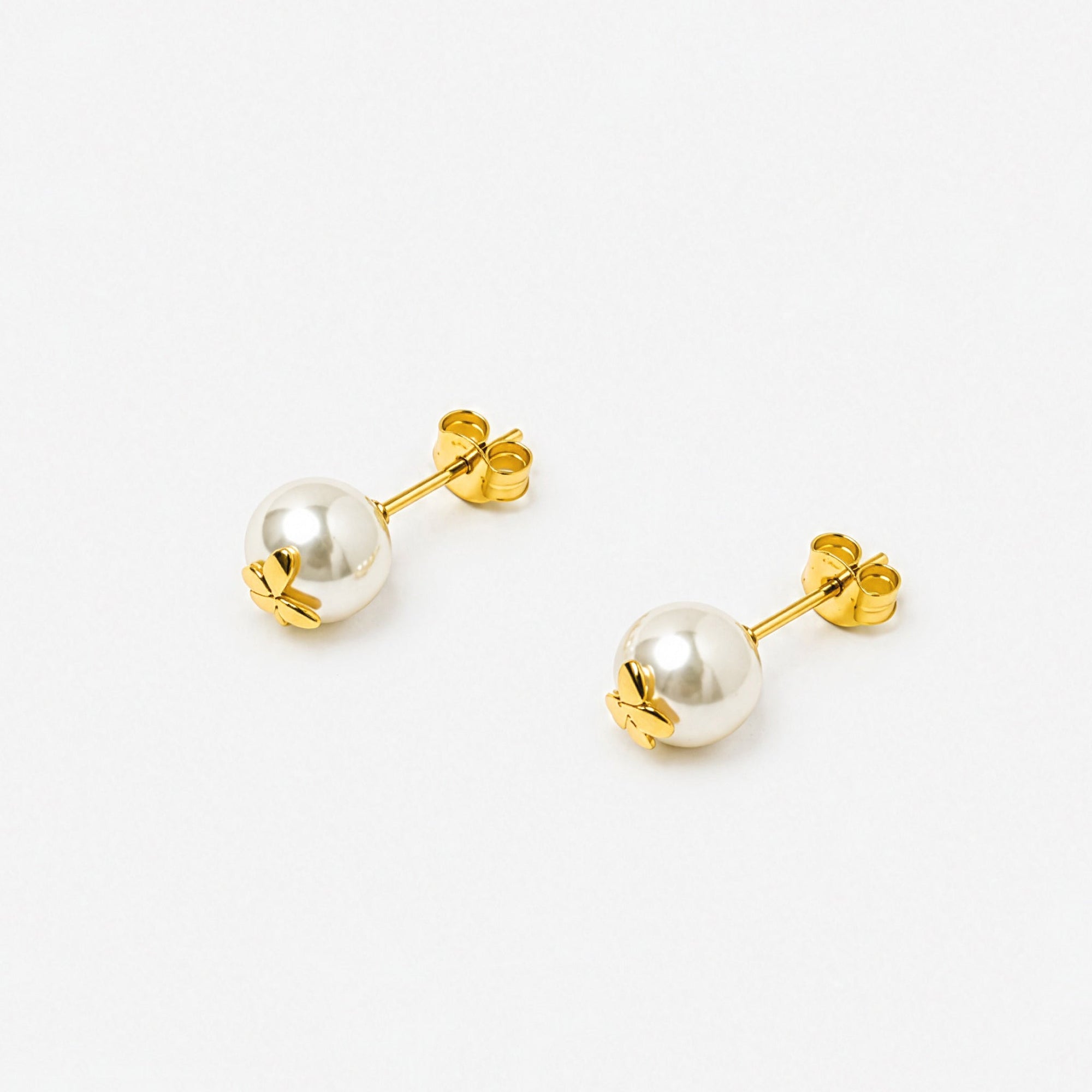 Butterfly Earrings | 18K Gold Plated on Sterling Silver | Freshwater Pearl