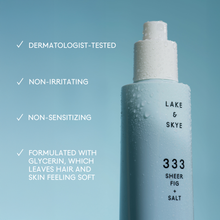 Lake and Skye Tru Fragrance & Beauty LLC | 333 Sheer Fig + Salt Hair & Body Mist | White/Blue