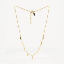 Drip Necklace | 18K Gold Plated on Sterling Silver | Black/Clear