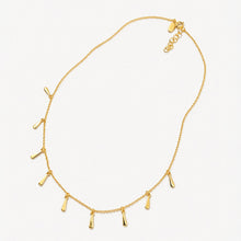Drip Necklace | 18K Gold Plated on Sterling Silver | Black/Clear