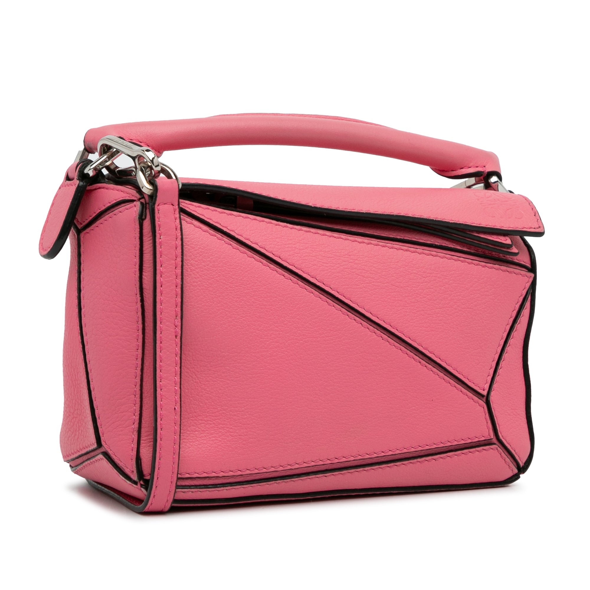 Loewe | Pre-Owned Mini Calfskin Puzzle Satchel | Pink