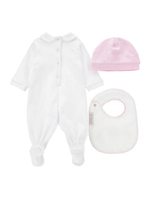 Girls | Onesie Set With Accessories | White/FairyTale Pink