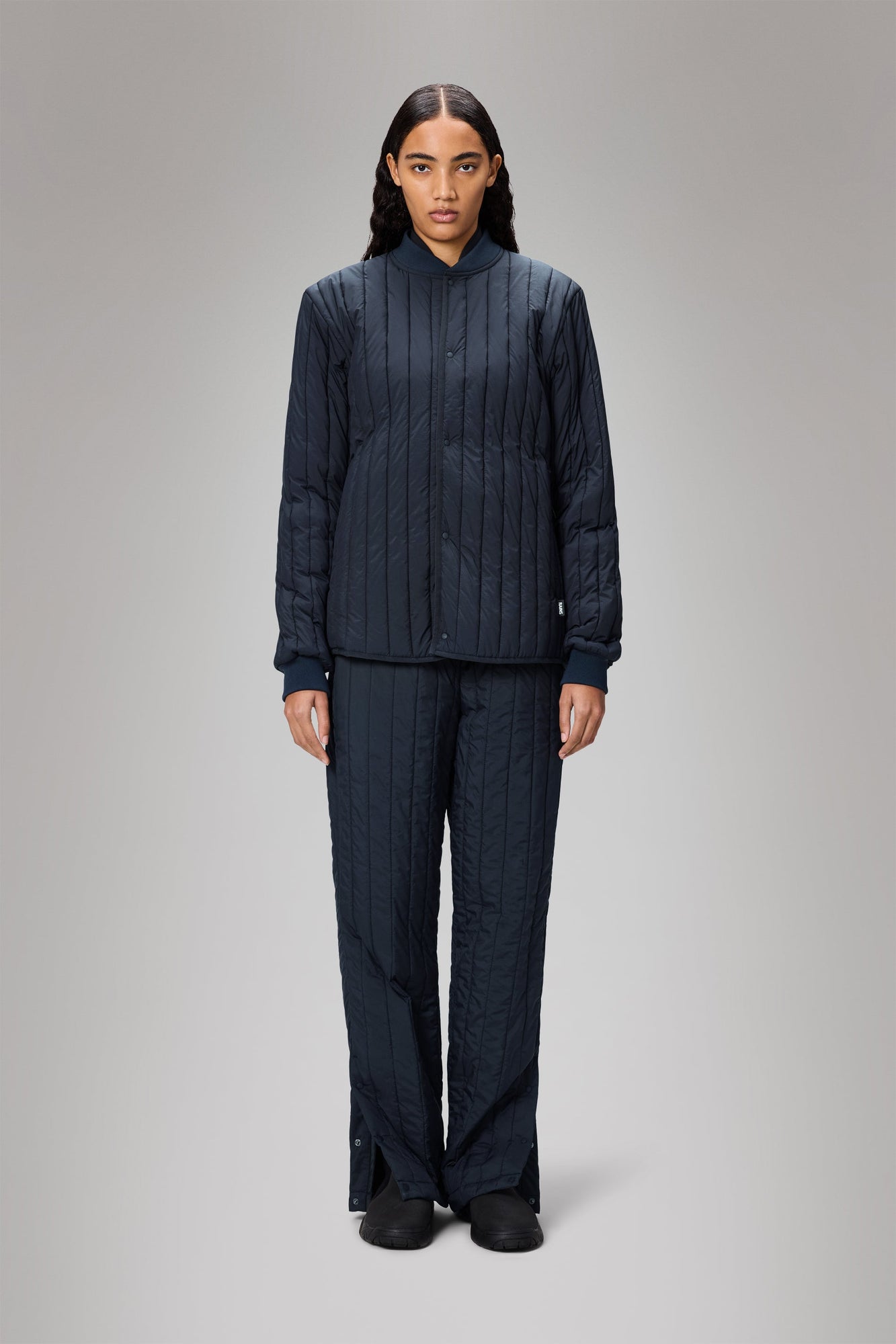 RAINS Banja Liner Bomber Jacket Navy Overshirt