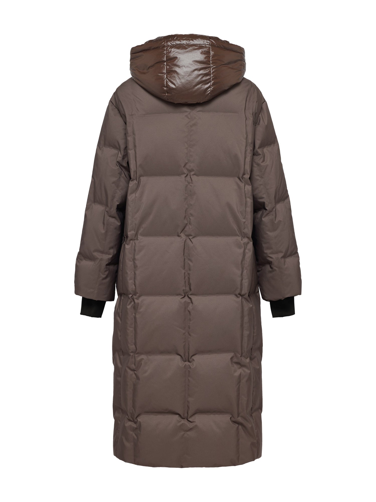 Long Down Coat | Brown