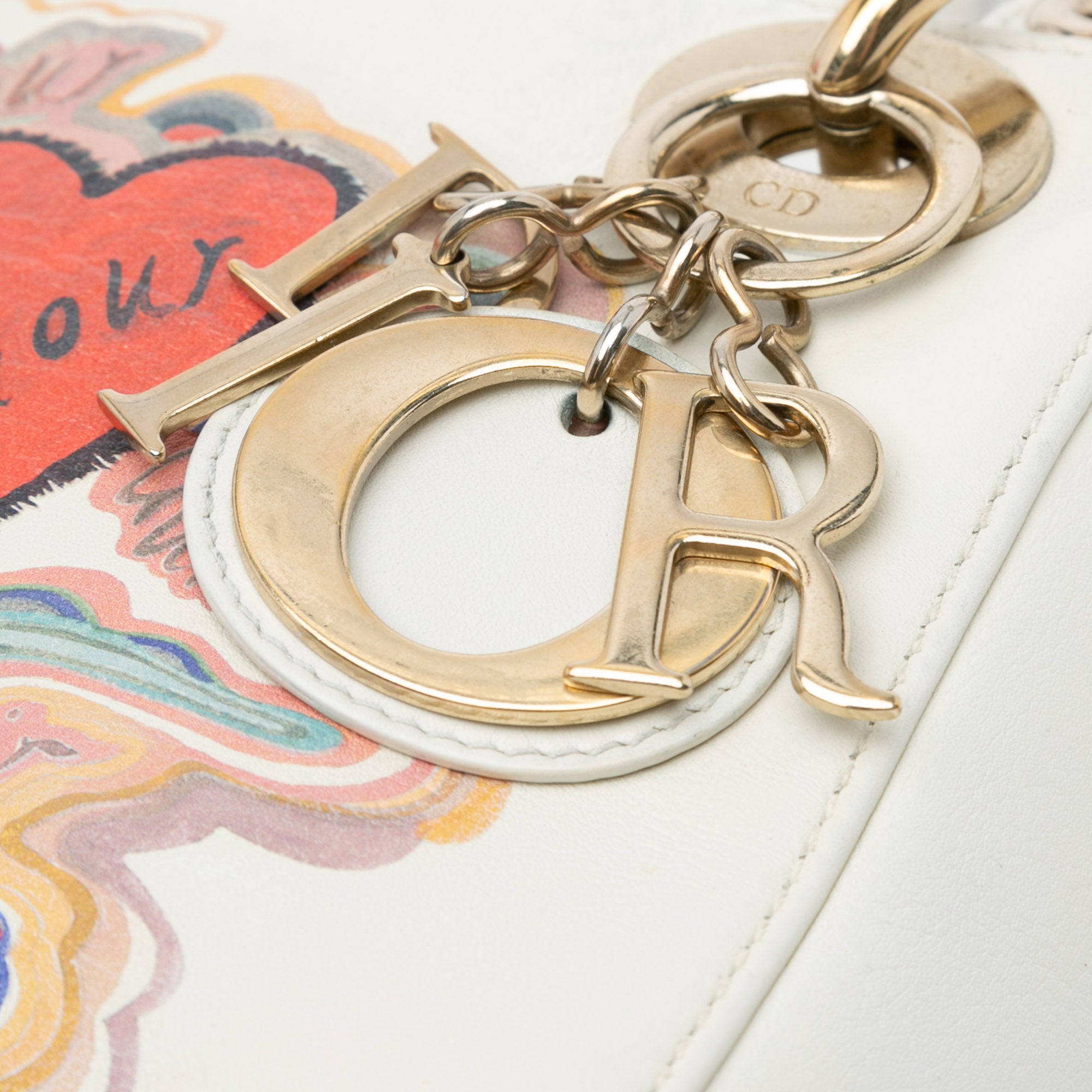 Dior | Pre-Owned Niki De Saint Phalle Mini Calfskin Dioramour Lady (Printed) - III | White