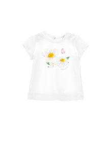 Girls | Floral Print T-Shirt | White