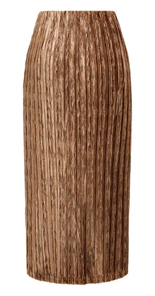 Pleated Skirt | Gold
