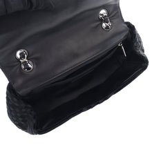 Chanel | Pre-Owned CC Check Embossed Velvet Belted Side Flap | Black