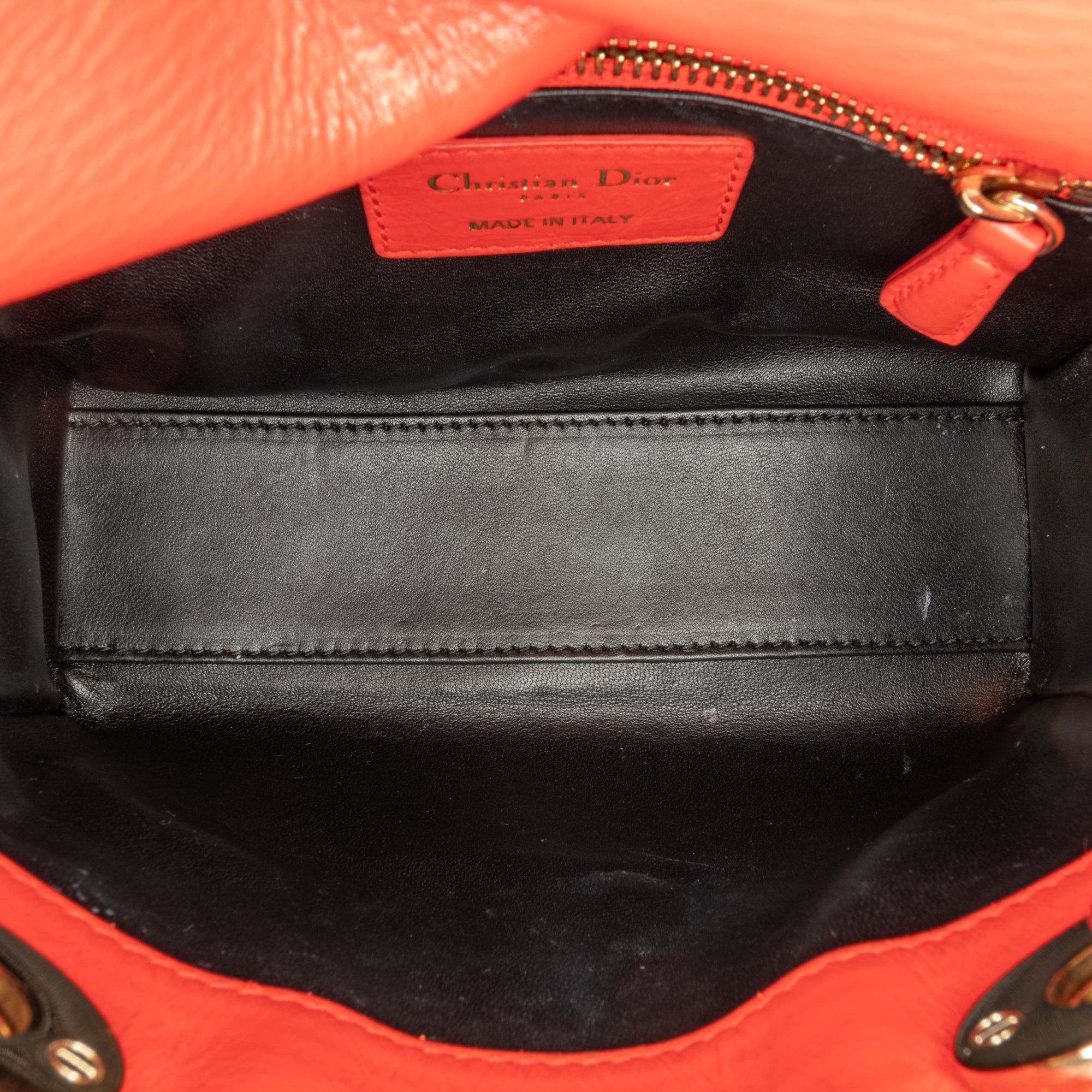 Dior | Pre-Owned Mini Calfskin Sequin Embellished Lady - II | Red