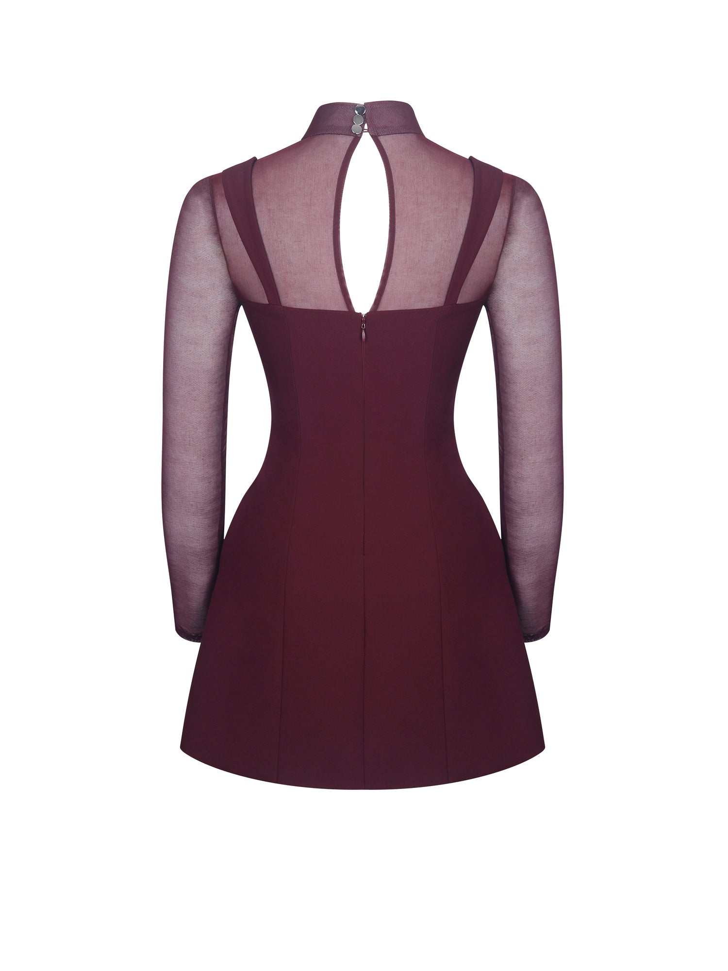 Natasha Faux Two-Piece Turtleneck Mini Dress | Burgundy