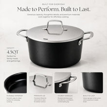 Stock Pot with Lid — 4.5-Qt. | Silver/Black