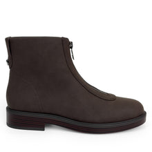Poshia Bootie Low Block Heel | Java Faux Tumbled Nubuck