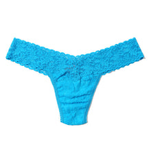 Signature Lace Low Rise Thong | Ocean Eyes Blue